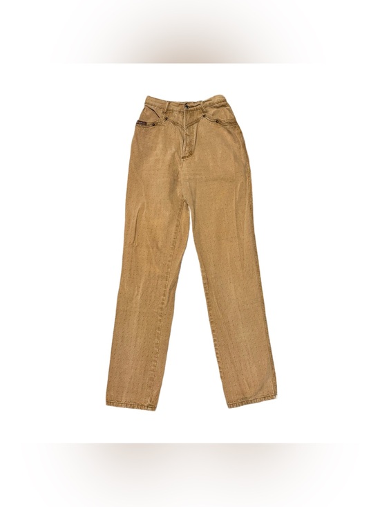 Blaze Denim - Vintage Blaze Bareback Riding Jeans Women's 24 High Waisted Tan Dots Western